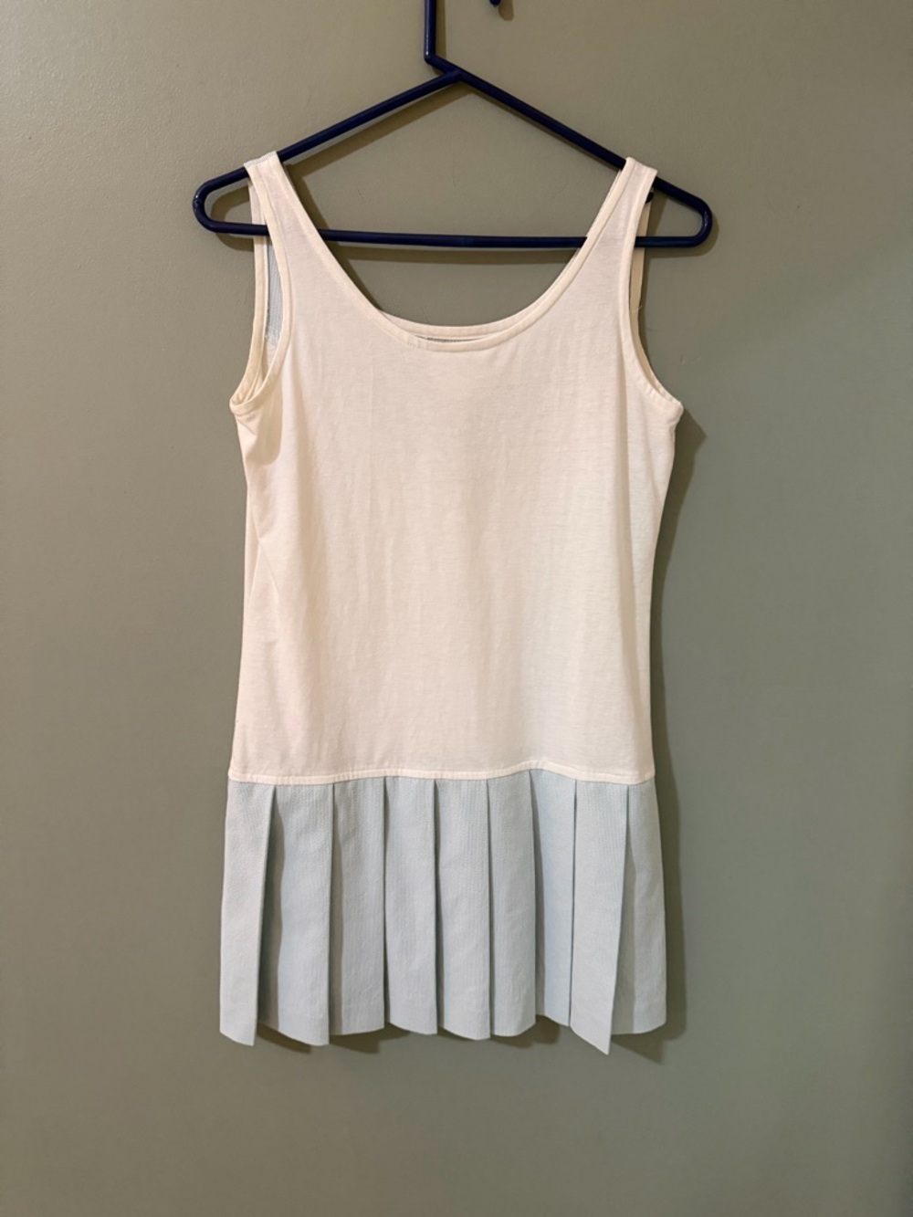 Quantum Sports vintage tennis dress cream blue size small - Picture 2 of 4